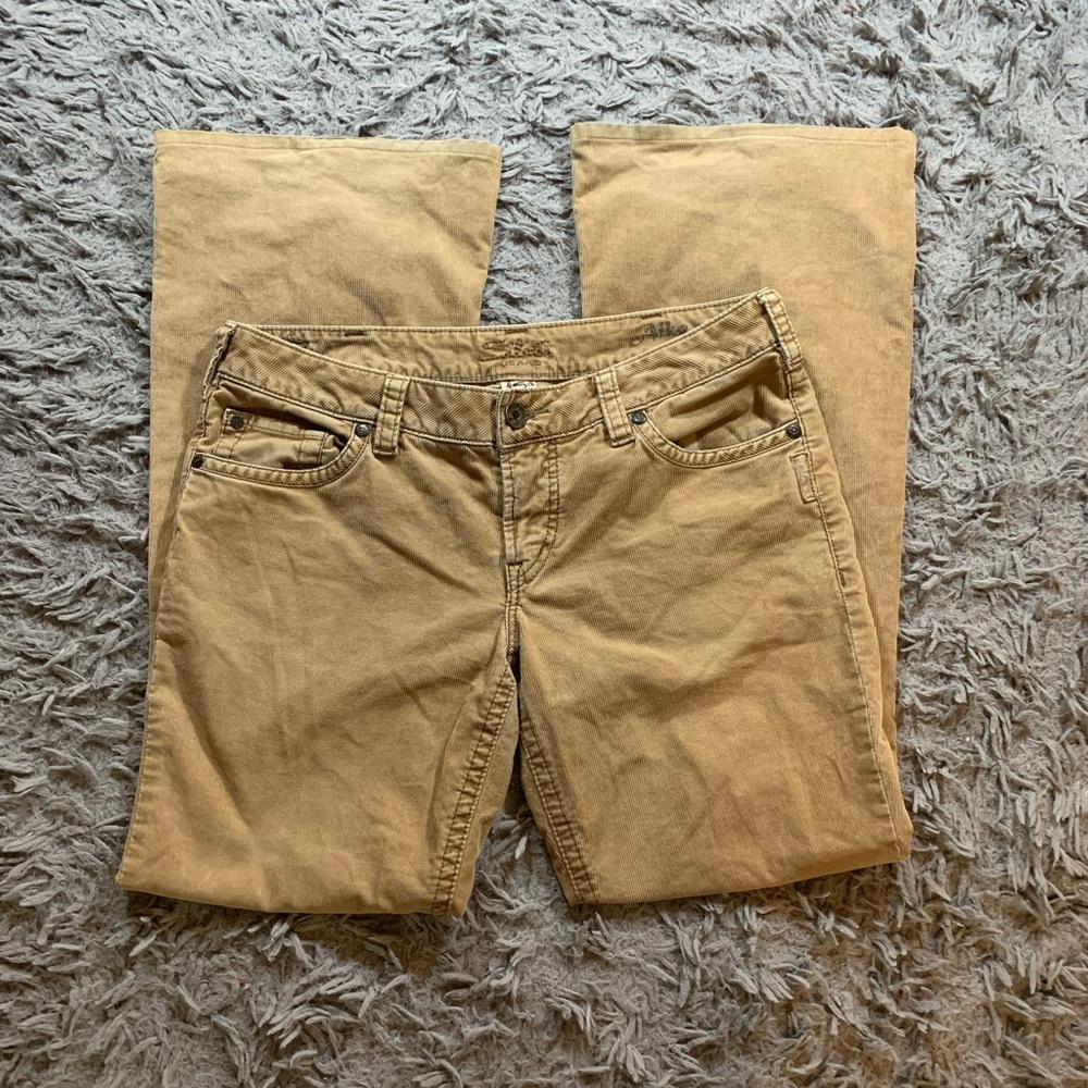 Vintage Y2K Silver Jeans light brown low rise bootcut corduroy pants sz 31